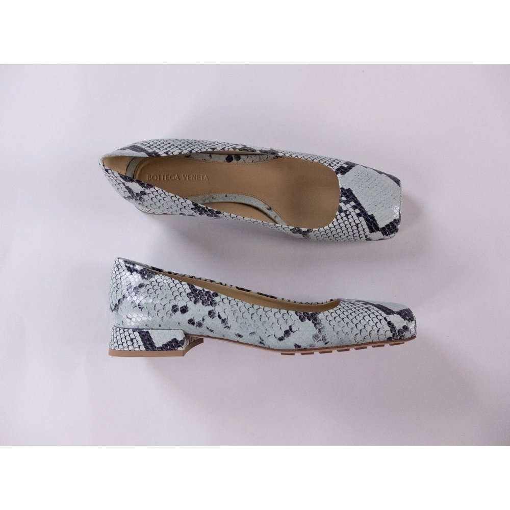 BOTTEGA VENETA Tower Flat python embossed lambskin ballet flats Size 9 US / 39